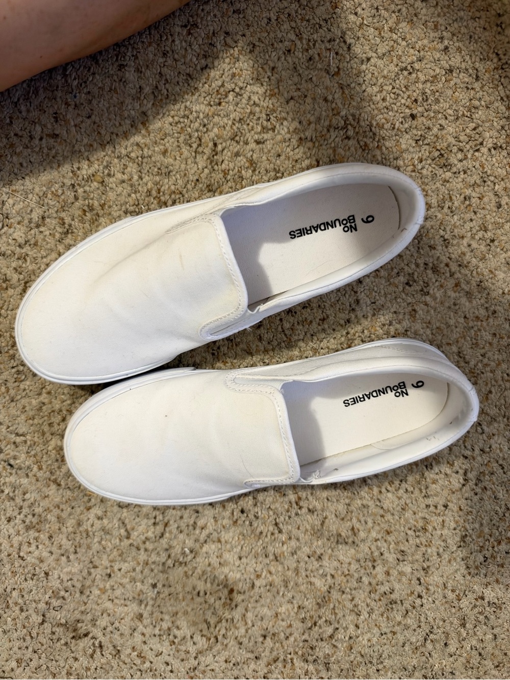 No Boundaries White Canvas Slip-On
